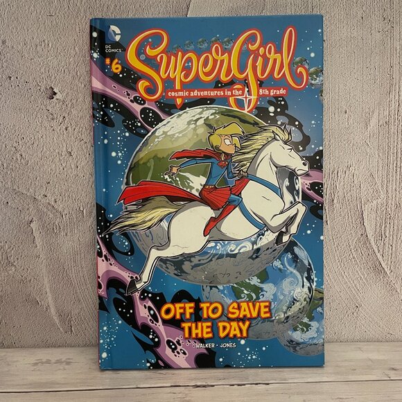 5 for $15📕DC SuperGirl Off to Save the Day Graphic Novel Book (SKU: 289MI) - Picture 1 of 4